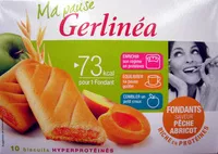 Mängden socker i Biscuits fondants saveur pêche abricot Gerlinéa