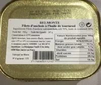 Mängden socker i Filets d’anchois à l’huile de tournesol