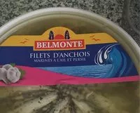 Mängden socker i Filets d'anchois marines a l'ail et persil