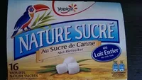 Mängden socker i Nature Sucré Au Sucre de Canne au Lait Entier 