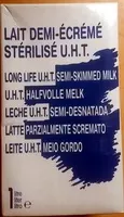 Mängden socker i Lait demi-écrémé stérilisé UHT