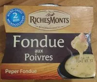 Mängden socker i Fondue aux poivres
