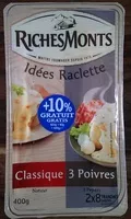 Mängden socker i Idées Raclette Classique & 3 poivres