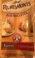 Mängden socker i Fromage à raclette Classique & Fumée