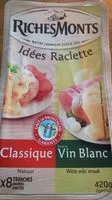Mängden socker i Fromage à raclette classique / vin blanc