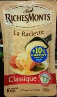 Mängden socker i La Raclette Classique (+ 10 % gratuit)