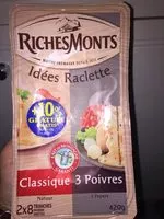 Mängden socker i Assortiment de raclette et de raclette 3 poivres