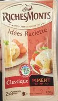 Mängden socker i Raclette classique/piment