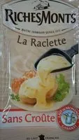 Mängden socker i Fromage a raclette
