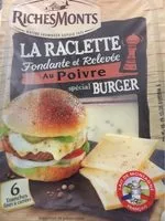 Mängden socker i La Raclette - Fondante et relevée au poivre, Spécial burger
