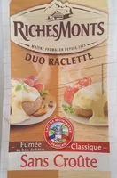 Mängden socker i Duo raclette fumée/classique sans croûte