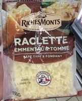Mängden socker i Rapé raclette emmental tomme