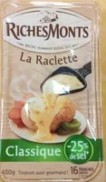 Mängden socker i La Raclette classique -25 % de sel