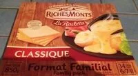 Mängden socker i La Raclette Classique (26% MG) Format familial