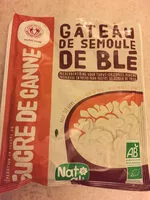 Mängden socker i Gâteau semoule de blé