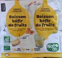 Mängden socker i Ferments lyophilisés pour kéfir de fruits
