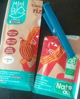 Mängden socker i Céréales infantiles bio riz cacao