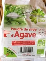 Mängden socker i Poudre de sirop d'agave bio