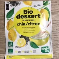 Mängden socker i BIo dessert au sucre de coco chia/citron