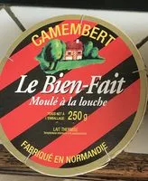 Mängden socker i Camembert Le Bien-Fait Moulé à la louche(22% MG)