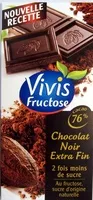 Mängden socker i Chocolat noir extra fin au fructose
