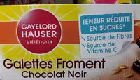 Mängden socker i Galettes froment Chocolat noir