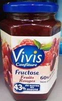 Mängden socker i Confiture de fruits rouges au fructose