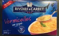 Mängden socker i Vermicelles en soupe