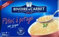 Mängden socker i 250G Pâtes à potage