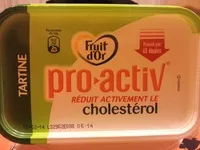 Mängden socker i Fruit d'Or pro-activ (35 % MG) Tartine