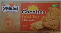 Mängden socker i Cocottes petit déj - Biscuits aux 4 céréales