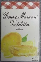Mängden socker i Tartelettes Citron
