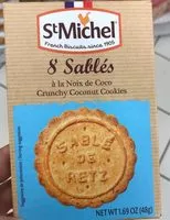 Mängden socker i Sablés à la noix de coco