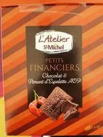 Mängden socker i Petits financiers chocolat et piment d'espelette AOP