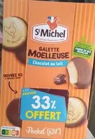 Mängden socker i Galette moelleuse chocolat au lait