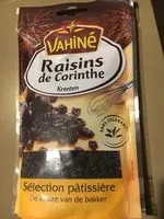 Mängden socker i Vahine Raisins Corinthe