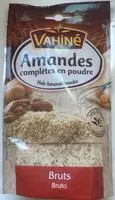 Mängden socker i Amandes complètes en poudre bruts