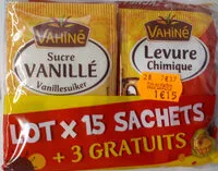 Mängden socker i Sucre vanillé et levure chimique