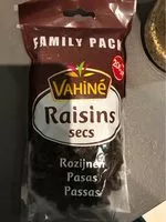 Mängden socker i Raisins secs VAHINE, paquet de 200g