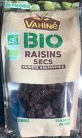 Mängden socker i Raisins secs Bio variété sultanines