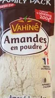 Mängden socker i Amandes en poudres