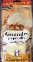 Mängden socker i Amandes en poudre