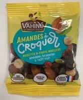 Mängden socker i Amandes a croquer noisettes + fruits moelleux