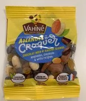 Mängden socker i Amandes a croquer chocolat noir + raisins blonds