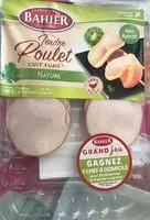 Mängden socker i Filet de poulet cuit fumé nature Bahier