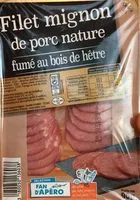 Mängden socker i Filet mignon de porc nature fumé au bois de hêtre