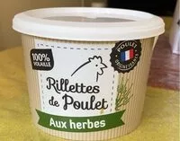Mängden socker i Rillettes de poulet aux herbes