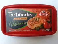 Mängden socker i Tartinades de Poulet à l'Italienne (18 % MG)
