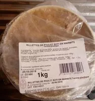 Mängden socker i Rillettes de poulet rôti