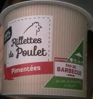 Mängden socker i Rillettes de poulet pimentées